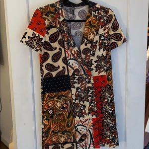 Zara Boho Patchwork Blazer Dress